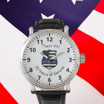 Police sheriff retirement badge watch<br><div class="desc">Personalize and add a badge and text.</div>