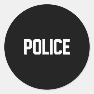 Police Shirt For Police Officer Halloween Costume Classic Round Sticker