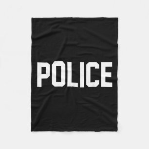 Police Shirt For Police Officer Halloween Costume Fleece Blanket