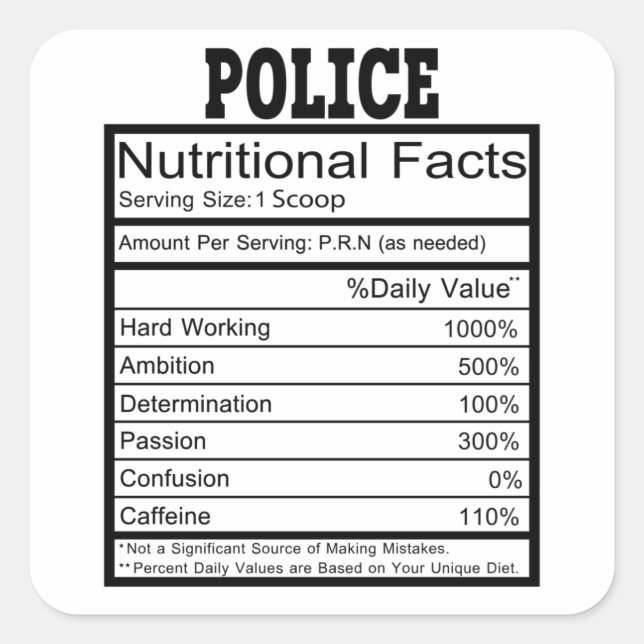 Police Square Sticker (Front)