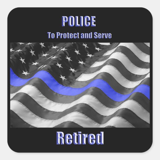 Police Square Sticker (Front)