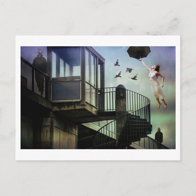 Police state surreal art fantasy postcard (Front)