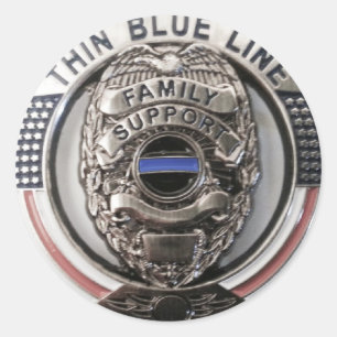 Police Support Classic Round Sticker