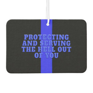 Police Supporter Thin Blue Line Car Air Freshener