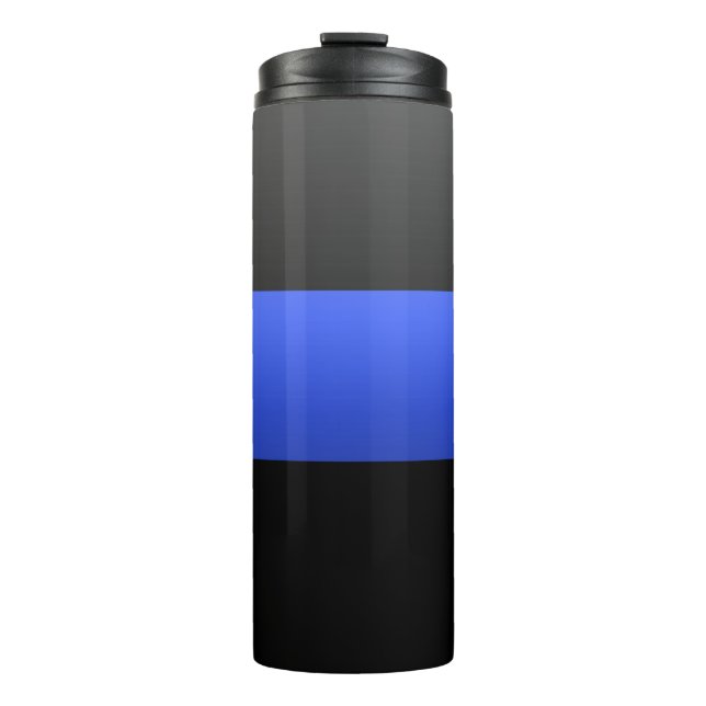 Police Supporter Thin Blue Line Thermal Tumbler (Front)