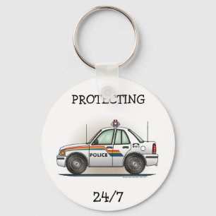 Police SUV Cruiser Car Cop Car Keychain