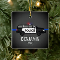 Police SUV Thin Blue Line Kids Christmas