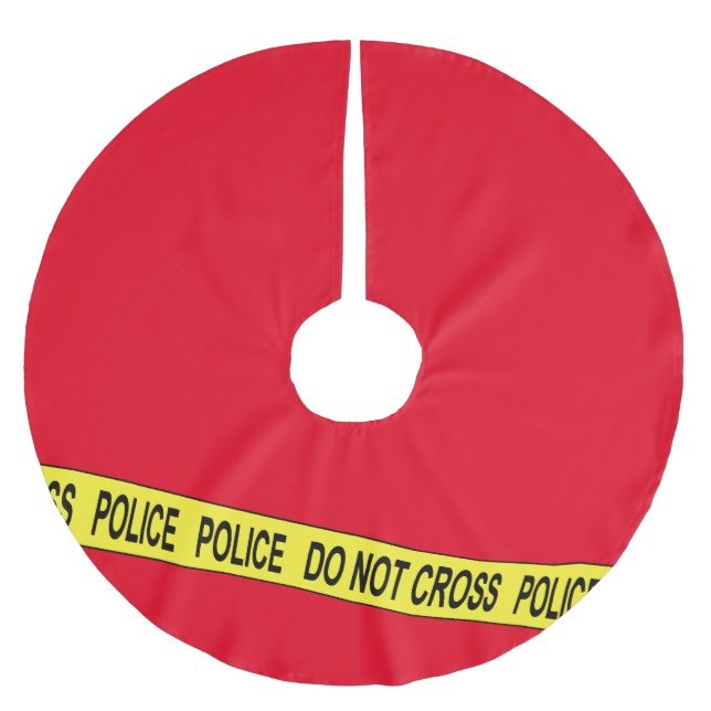 Police Tape Christmas Tree Skirt (Front)