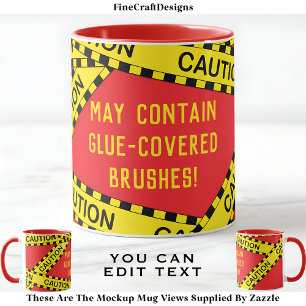Police Tape Decoupage Custom BY04 Funny Craft Gift Mug
