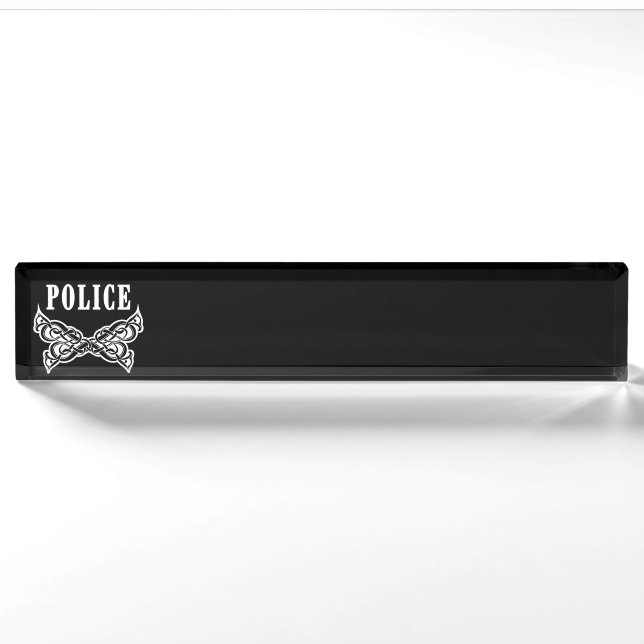 Police Tattoo Nameplate (Front)