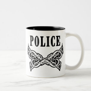 Police Tattoo Two-Tone Coffee Mug