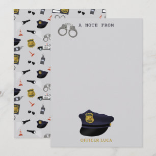 Police Themed Policeman Cop Boy Kids Card