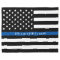 Police Thin Blue Line American Flag Monogram Large