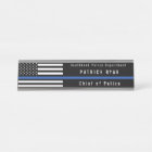 Police Thin Blue Line American Flag Monogrammed