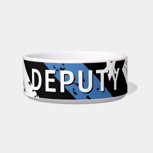 Police Thin Blue Line American Flag Officer Bowl