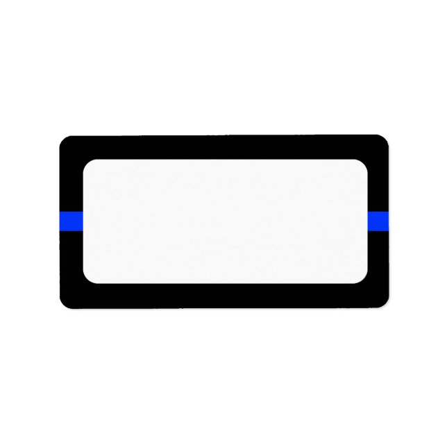 Police Thin Blue Line Blank Address Label (Front)