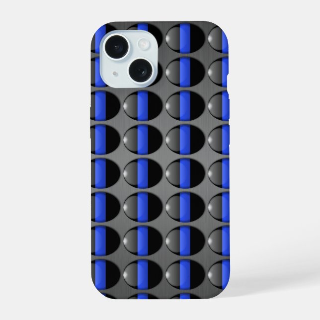 Police Thin Blue Line iPhone 15 Case (Back)