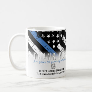 Police Thin Blue Line Law Enforcement Thank You Coffee Mug