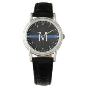 Police Thin Blue Line Monogrammed Watch