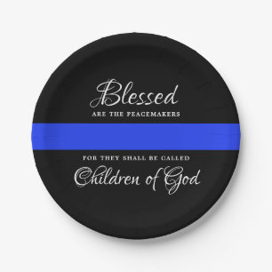 Police Thin Blue Line Party Paper Plate