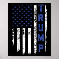 Police Thin Blue Line Republican Cop Usa Flag 