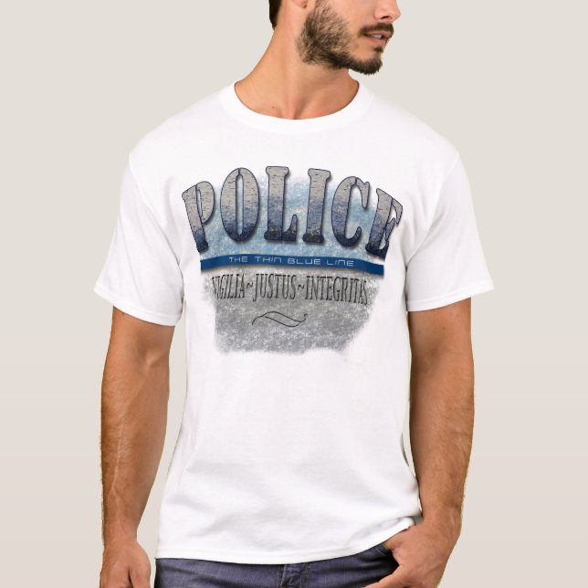 POLICE~Thin Blue Line T-Shirt (Front)