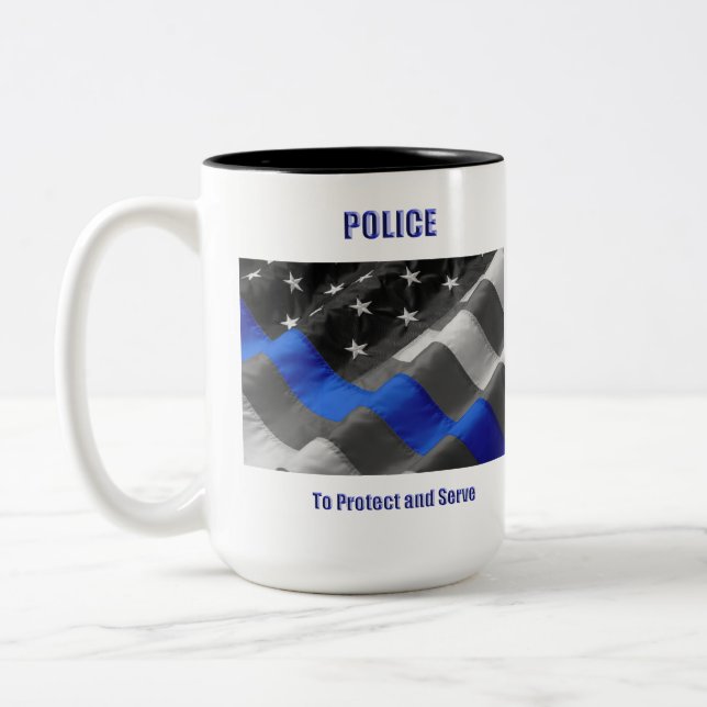 Police Two-Tone Coffee Mug (Left)