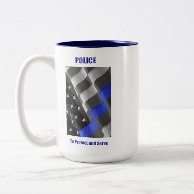 Police Two-Tone Coffee Mug (Left)