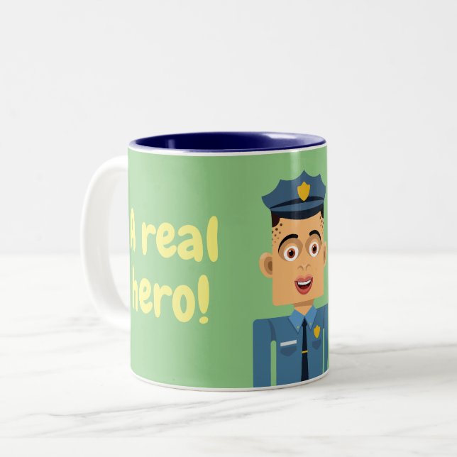 Police Two-Tone Coffee Mug (Front Left)