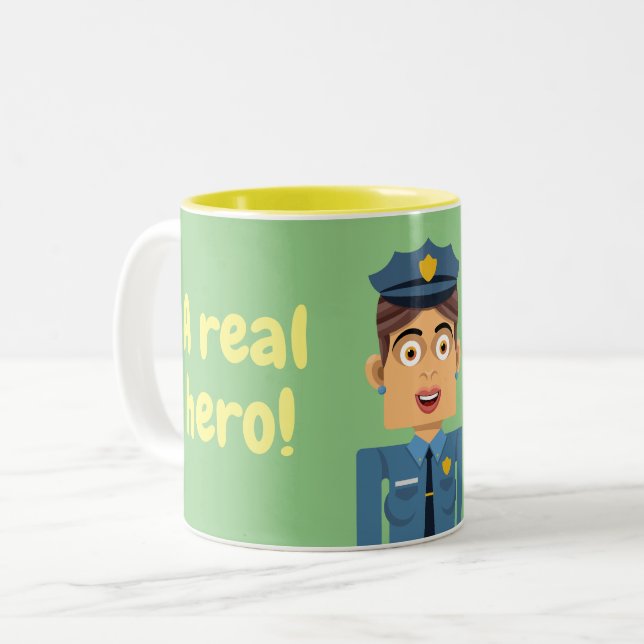 Police Two-Tone Coffee Mug (Front Left)