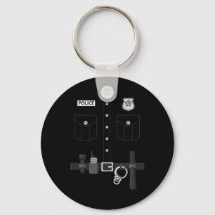 Police Uniform Halloween Kids Boys 1 Keychain