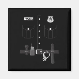 Police Uniform Halloween Kids Boys 1 Magnet