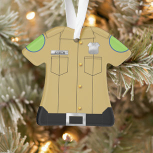 Police Uniforme Tan avec bouclier d'argent