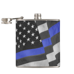 Police Vinyl Wrapped Flask