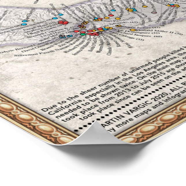 Police Violence Map Poster (Corner)