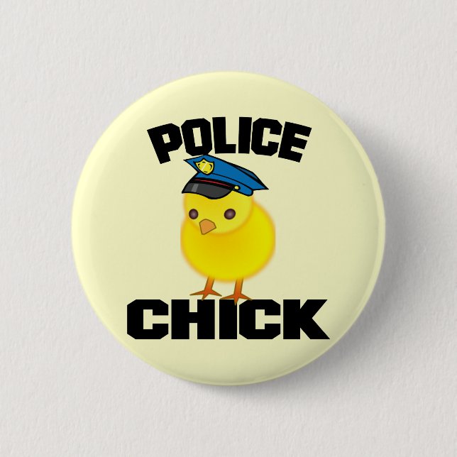 Police Woman 2 Inch Round Button (Front)