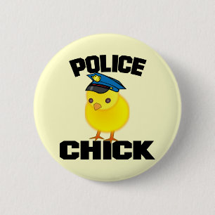Police Woman 2 Inch Round Button