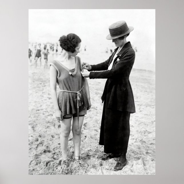 POLICE WOMAN MEASURES SWIMSUITS 1920s Poster (Front)