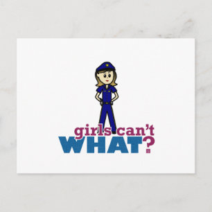 Police Woman Postcard