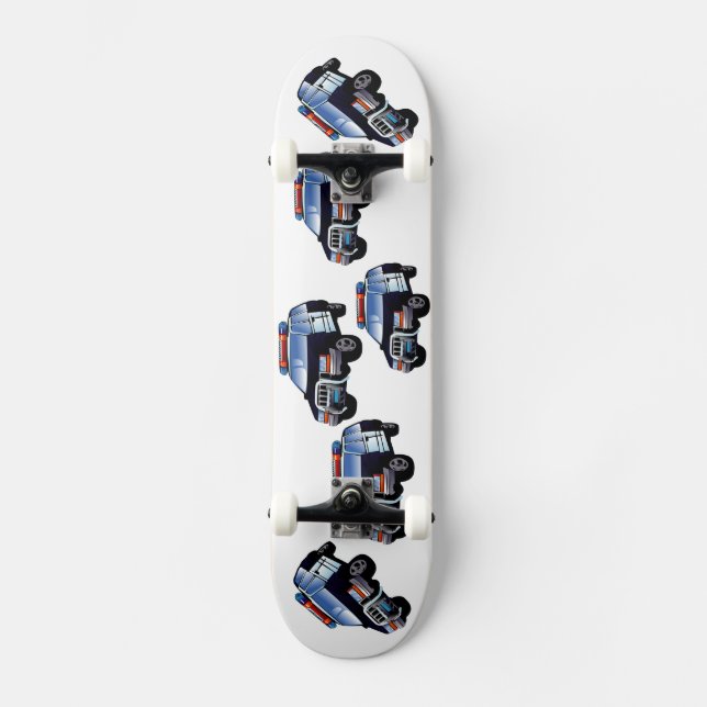 Policeman Car Trooper Emergency Lights Skateboard (Front)