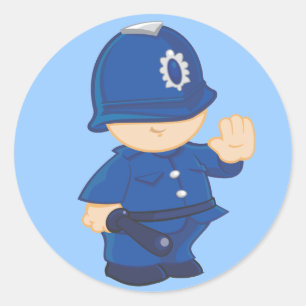 Policeman Classic Round Sticker