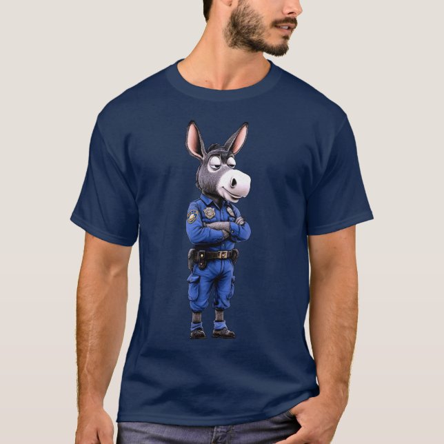 Policeman donkey T-Shirt (Front)