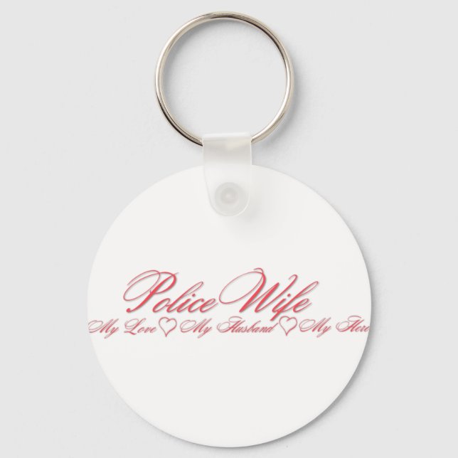 Policeman Husband Hero Keychain (Front)