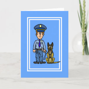 Policeman K-9 Dog Support Friendship Card