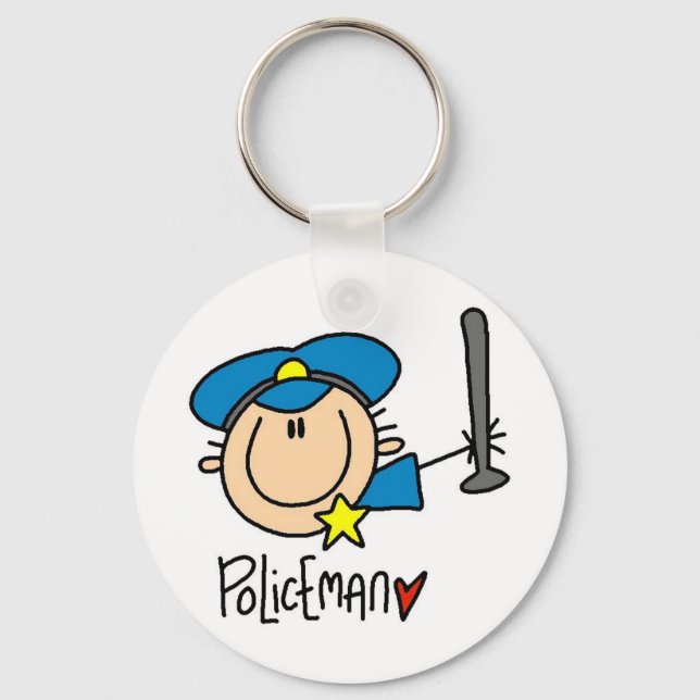 Policeman Occupation Keychain (Front)