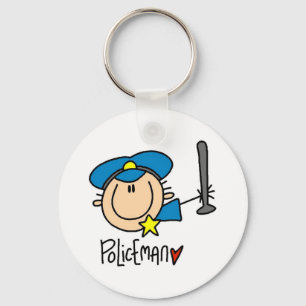 Policeman Occupation Keychain