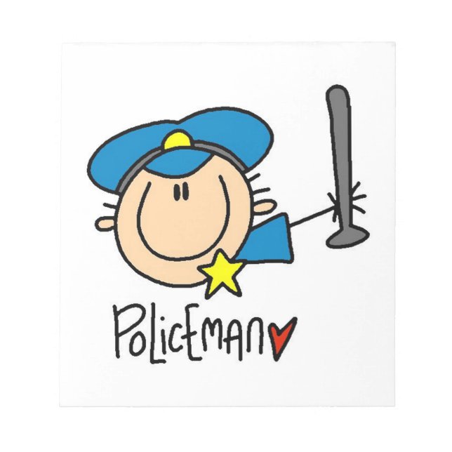 Policeman Occupation Notepad (Front)