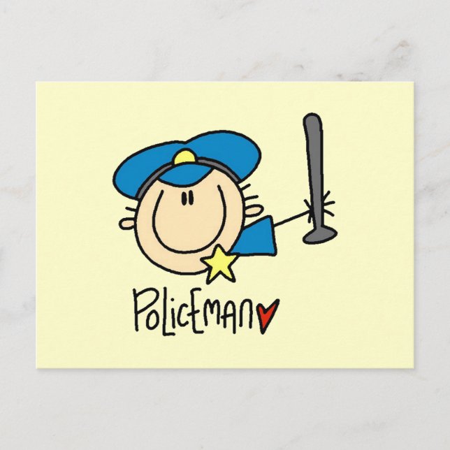 Policeman Occupation Postcard (Front)