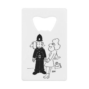 Policeman's Cuckoo Clock Helmet Credit Card Bottle Opener