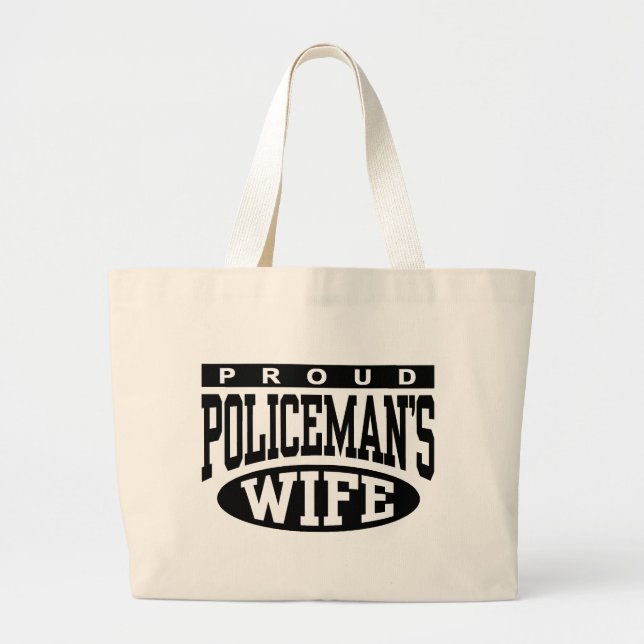 Policeman's Wife Large Tote Bag (Front)